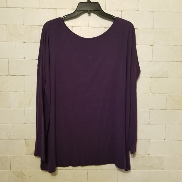 Piko 1988 Tops - CCO Piko ¾ Sleeve Purple Oversized Top